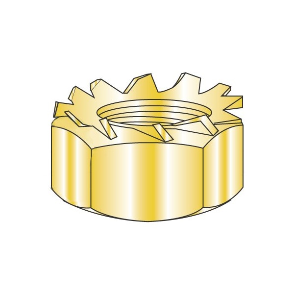 Newport Fasteners Lock Nut, 5/16"-18, Steel, Yellow Zinc, 0.258 in Ht, 1500 PK 688771 - main